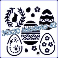 - Stencil 30x30cm Modelo 042 -